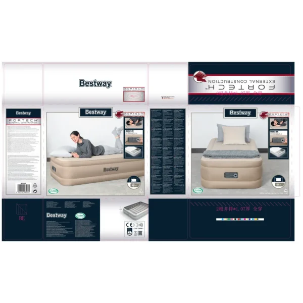 Bestway 69048 air mattress Double mattress Beige Unisex