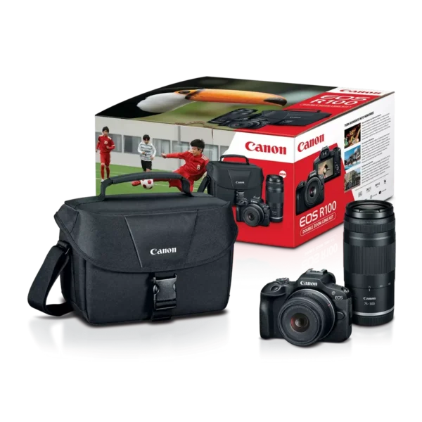Canon EOS R100 Double Zoom Lens Kit MILC Body 24.1 MP CMOS 6000 x 4000 pixels Black
