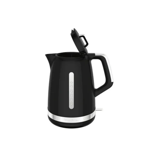 Moulinex BY320B electric kettle 1.7 L 2400 W Black, Stainless steel