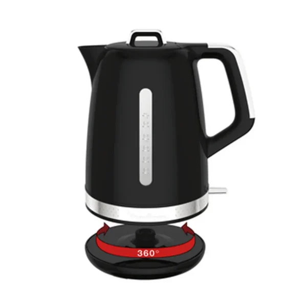 Moulinex BY320B electric kettle 1.7 L 2400 W Black, Stainless steel