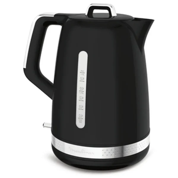 Moulinex BY320B electric kettle 1.7 L 2400 W Black, Stainless steel