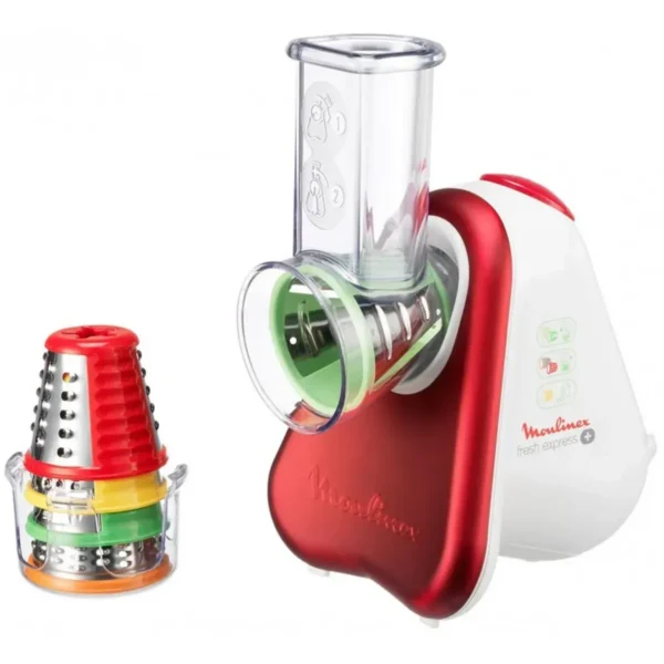 Moulinex DJ755G electric grater/spiralizer Red, White