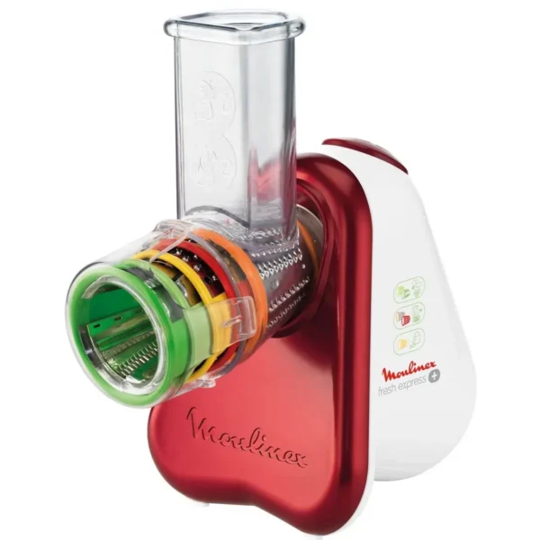 Moulinex DJ755G electric grater/spiralizer Red, White