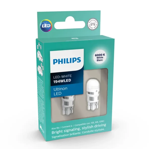 Philips 194ULWX2 car light bulb T10 LED