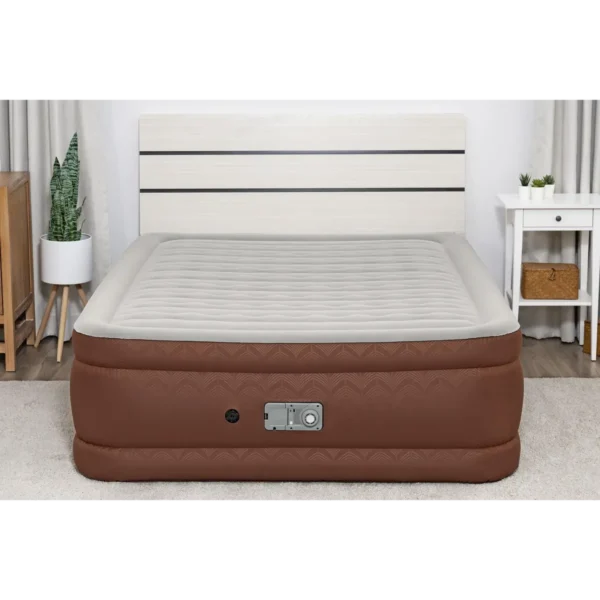 Bestway AlwayzAire Fortech Queen Air Mattress with Built-in Comfort Choice+ Dual Pump 2.03 m x 1.52 m x 51 cm