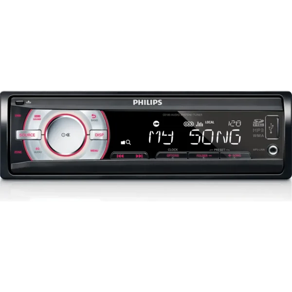 Philips CE130/55 car media receiver Black, Red, Silver 180 W