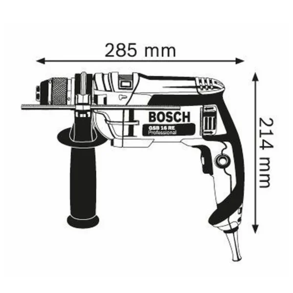 Bosch GSB 16 RE Professional 280 RPM Keyless 2.2 kg Multicolour