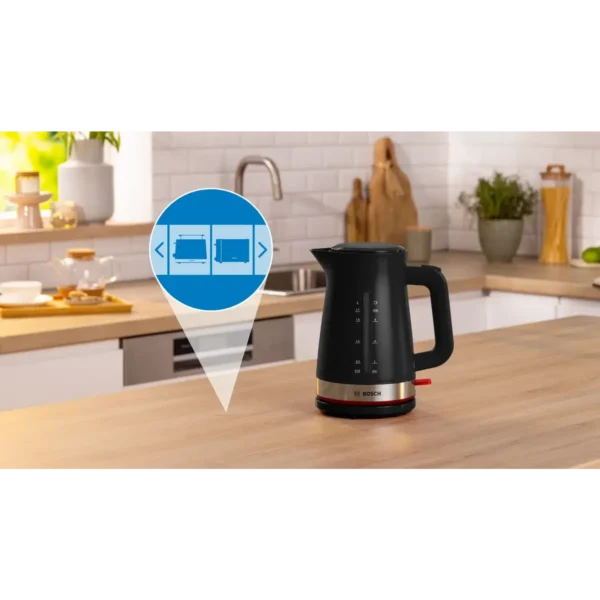 Bosch TWK4M223GB electric kettle 1.7 L 3000 W Black, Grey, Red