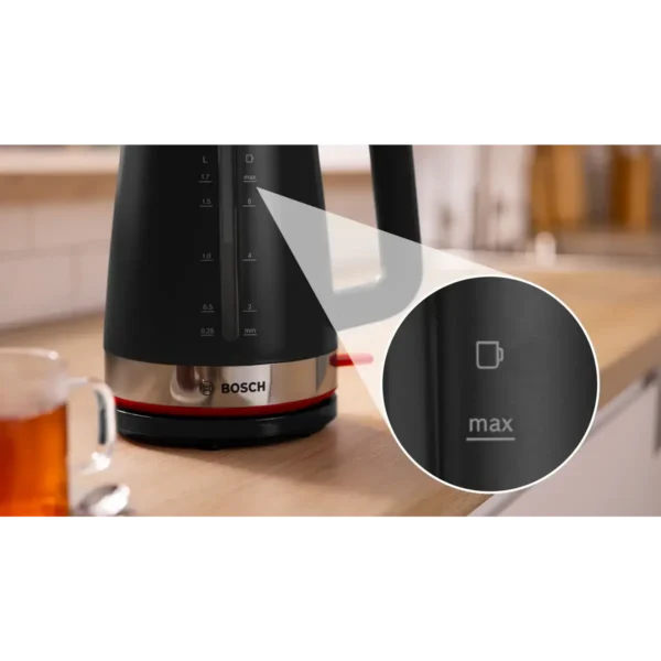 Bosch TWK4M223GB electric kettle 1.7 L 3000 W Black, Grey, Red