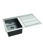 Whirlpool AM 8651 IXL/LH Top-mounted sink Rectangular Stainless steel
