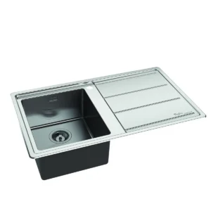 Whirlpool AM 8651 IXL/LH Top-mounted sink Rectangular Stainless steel