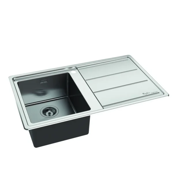 Whirlpool AM 8651 IXL/LH Top-mounted sink Rectangular Stainless steel