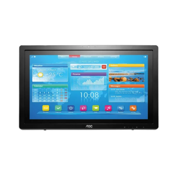 AOC A2272PW4T/BK All-in-One PC/workstation NVIDIA Tegra T33 54.6 cm (21.5″) 1920 x 1080 pixels Touchscreen 2 GB DDR3-SDRAM 8 GB Flash Android 4.2 Wi-Fi 4 (802.11n) Black