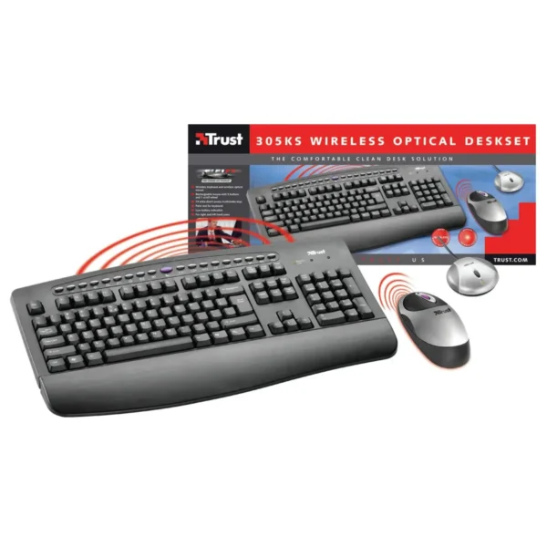Trust Deskset 305Ks wireless optical keyboard RF Wireless