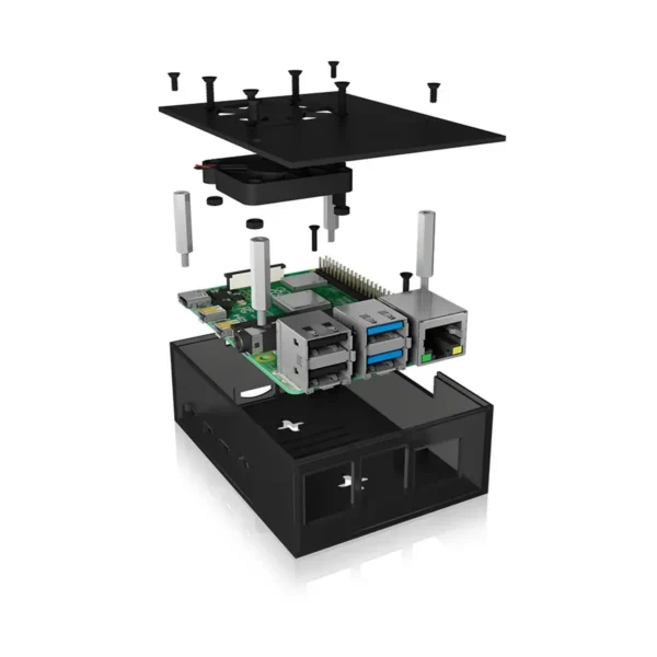 ICY BOX IB-RP108 Case Anthracite, Black