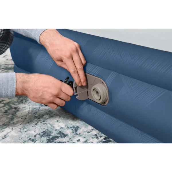 Bestway Fortech Snugable Top Air Mattress Queen with Built-in AC Pump and Antimicrobial Coating 2.03 m x 1.52 m x 36 cm