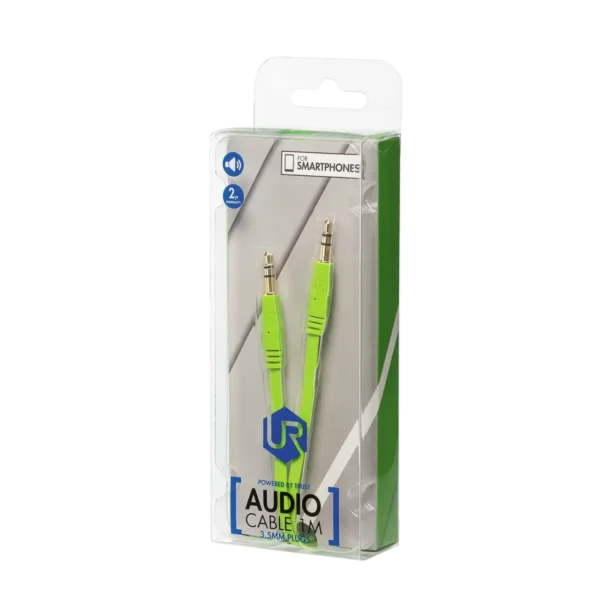 Trust Flat audio cable 1 m 3.5mm Green