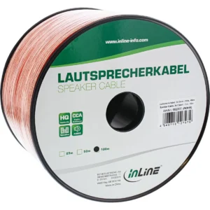 InLine Speaker Cable 2x 1.5mm² CCA transparent 50m