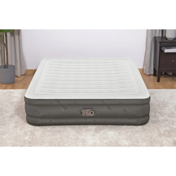 Bestway Fortech Air Mattress Queen with Built-in AC Pump and Antimicrobial Coating 2.03 m x 1.52 m x 36 cm