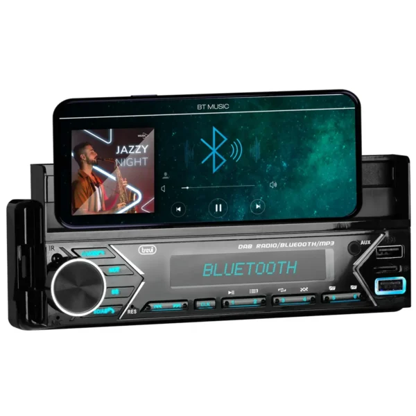 Trevi 160W DAB FM CAR RADIO SUPPORT SMARTPHONE 7″ WIRELESS USB MICRO SD SCD 5753 DAB