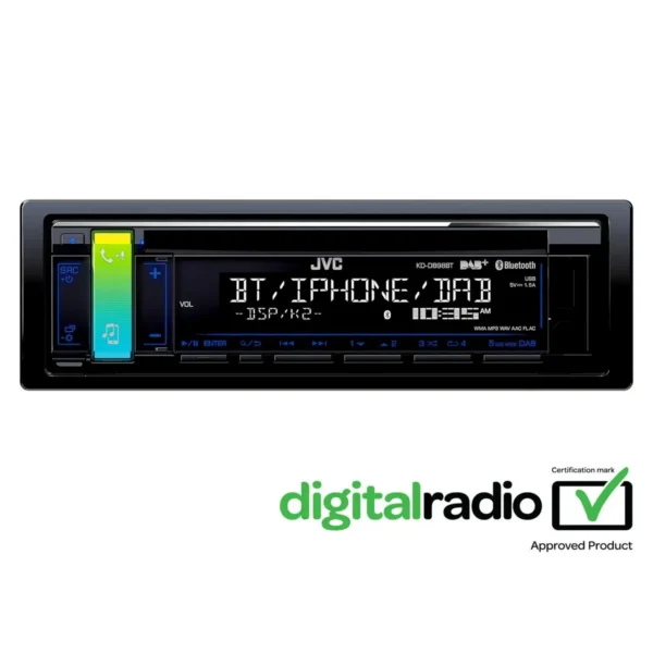 JVC KD-DB98BT Black 22 W Bluetooth