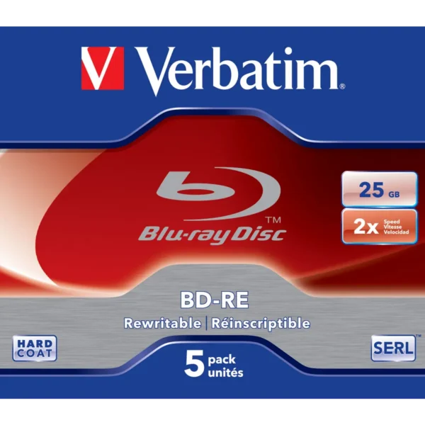 Verbatim 43615 blank Blu-Ray disc BD-RE 25 GB 5 pc(s)