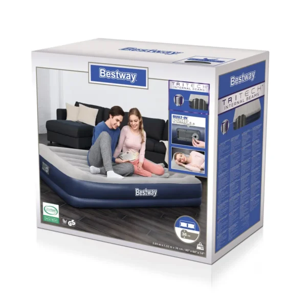 Bestway 67725 air mattress Double mattress Blue, Grey Unisex