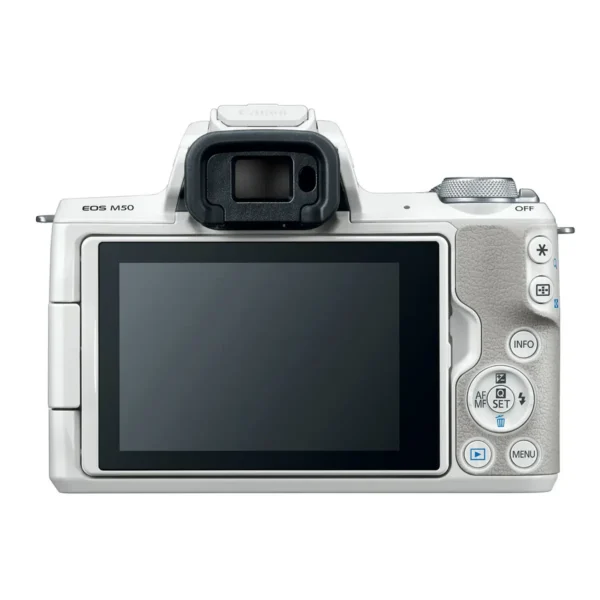 Canon EOS M50 + EF-M 15-45mm f/3.5-6.3 IS STM + EF-M 22mm f/2 STM SLR Camera Kit 24.1 MP CMOS 6000 x 4000 pixels White