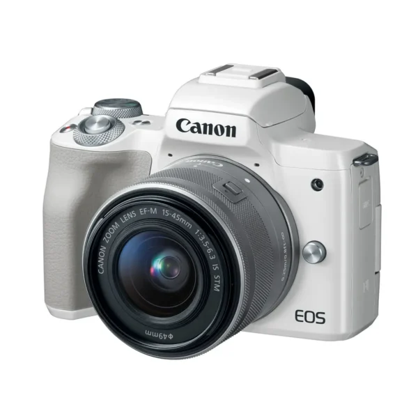 Canon EOS M50 + EF-M 15-45mm f/3.5-6.3 IS STM + EF-M 22mm f/2 STM SLR Camera Kit 24.1 MP CMOS 6000 x 4000 pixels White