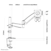 Neomounts FPMA-D950 Monitor arm 13-27″ – gas spring