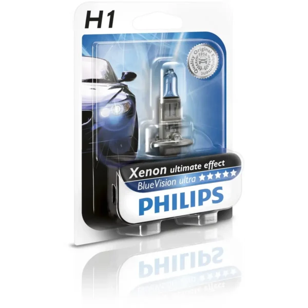 Philips BlueVision ultra car headlight bulb 12258BVUB1
