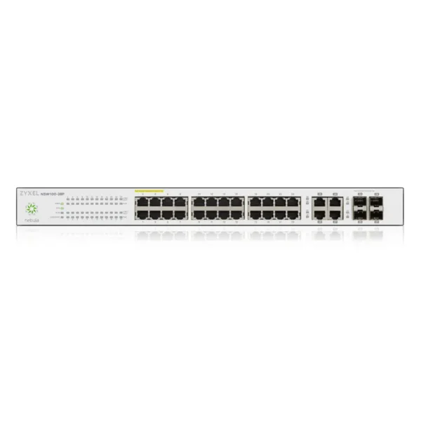 Zyxel NSW100-28P Managed L2 Gigabit Ethernet (10/100/1000) Power over Ethernet (PoE) Black, Grey