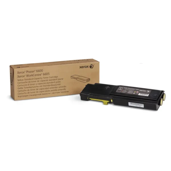 Xerox Genuine Phaser™ 6600, WorkCentre™ 6605 Yellow Standard capacity Toner Cartridge (2000 Pages) – 106R02247