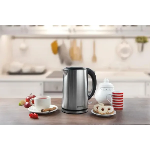 Gorenje K15DWS electric kettle 1.5 L 2200 W Black, Stainless steel