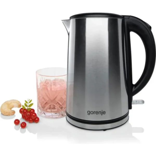 Gorenje K15DWS electric kettle 1.5 L 2200 W Black, Stainless steel