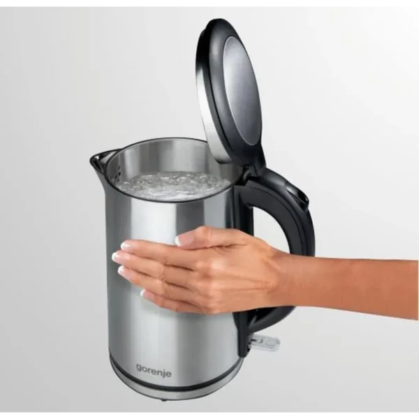Gorenje K15DWS electric kettle 1.5 L 2200 W Black, Stainless steel
