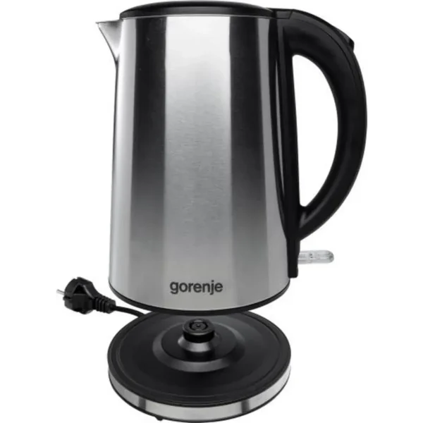 Gorenje K15DWS electric kettle 1.5 L 2200 W Black, Stainless steel