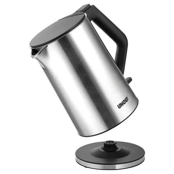 Unold 18526 electric kettle 1.4 L 2200 W Black, Stainless steel