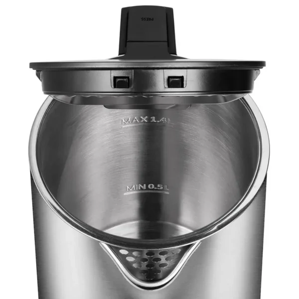 Unold 18526 electric kettle 1.4 L 2200 W Black, Stainless steel