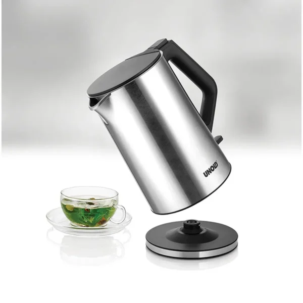 Unold 18526 electric kettle 1.4 L 2200 W Black, Stainless steel