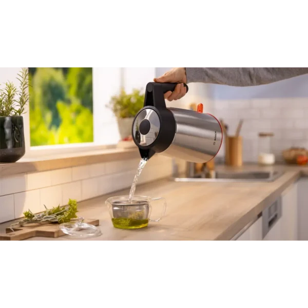 Bosch TWK6M480 electric kettle 1.7 L 2400 W Black, Stainless steel