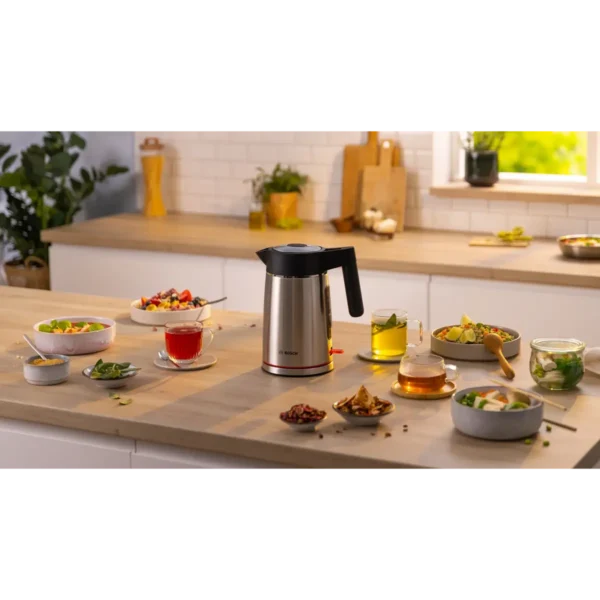 Bosch TWK6M480 electric kettle 1.7 L 2400 W Black, Stainless steel