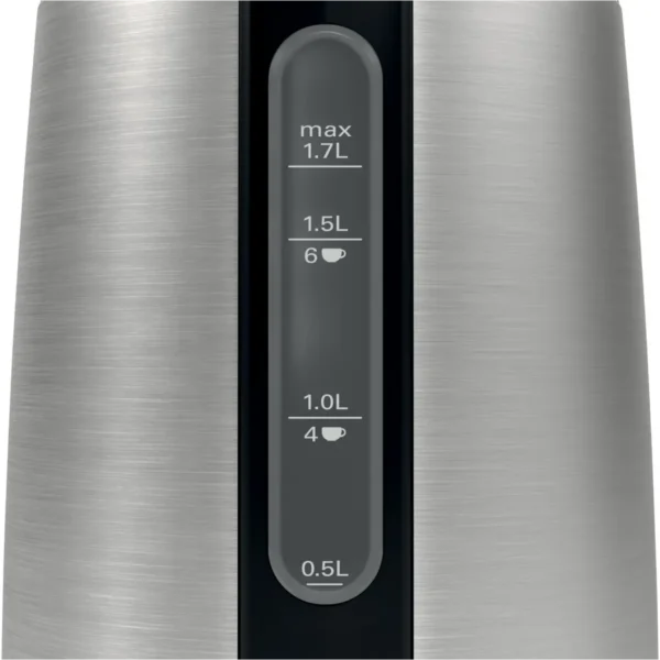 Bosch TWK3P420 electric kettle 1.7 L 2400 W Black, Stainless steel
