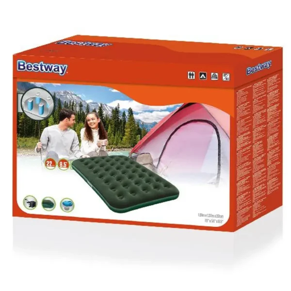 Bestway Flocked Air Bed / Double-D Cell Pump