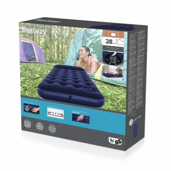 Bestway Air Mattress Twin with Built-in Foot Pump 1.88 m x 99 cm x 28 cm