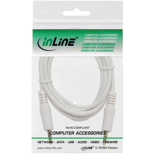 InLine Audio Cable 3.5mm Stereo male / male white/gold 3m