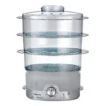 Tefal VC 100630 Ultra Compact II steam cooker 3 basket(s) 900 W Grey, Silver, Transparent