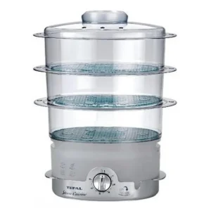 Tefal VC 100630 Ultra Compact II steam cooker 3 basket(s) 900 W Grey, Silver, Transparent