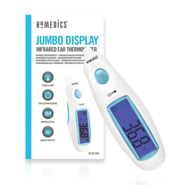 HoMedics TE-101-EU digital body thermometer Contact thermometer Blue, White Ear Buttons