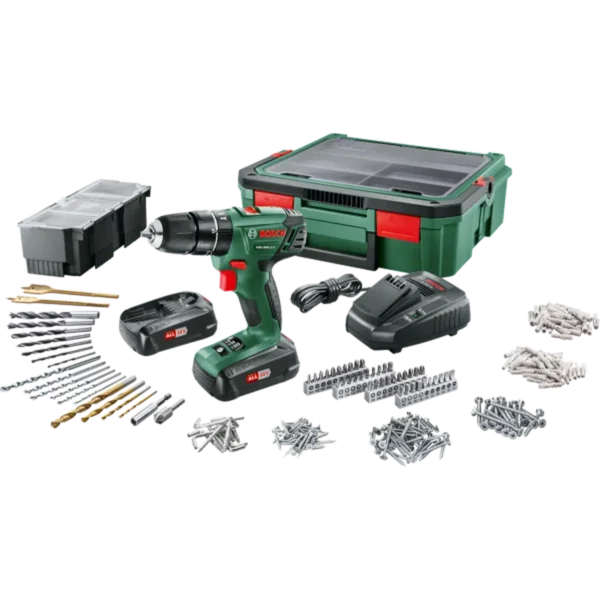 Bosch PSB 1800 + SystemBox 1350 RPM 1.3 kg Black, Green, Red